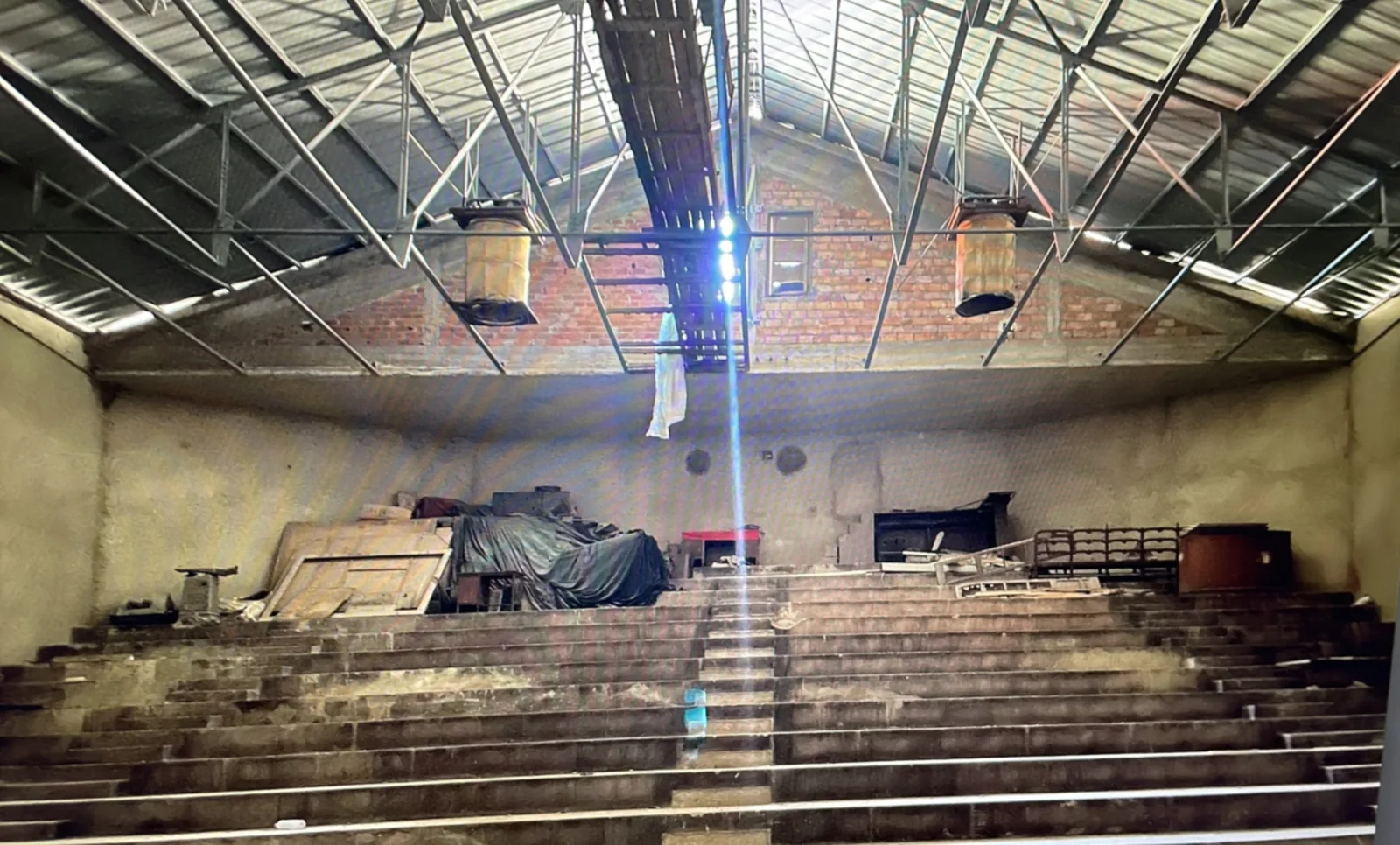 La salle pendant les travaux